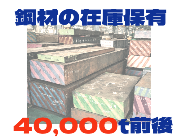 LKMは40000㌧前後の鋼材を在庫